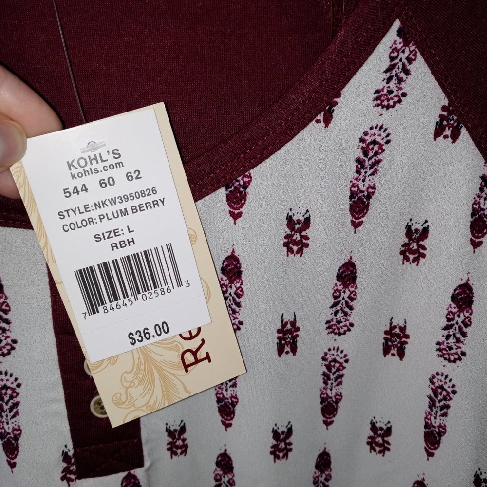 NWT Print Blouse - Picture 5 of 7